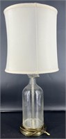 Vintage Clear Glass Bottle Table Lamp