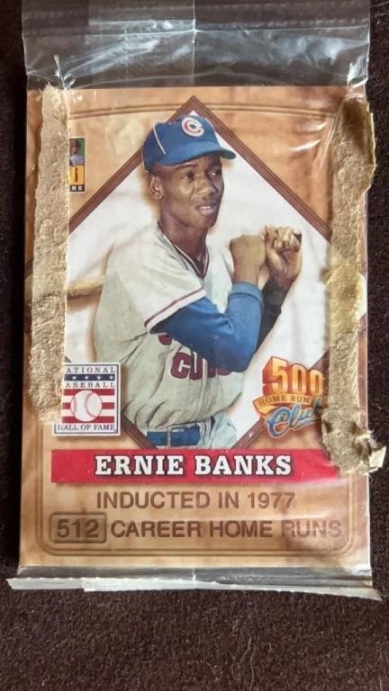 Post Cereal 2001 Ernie Banks Card, Sealed