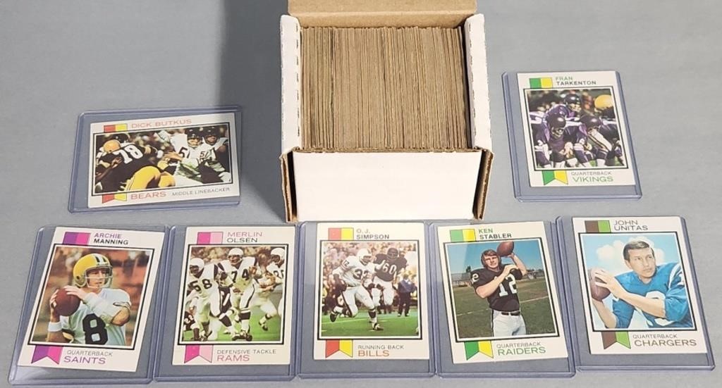 200+/- 1973 Topps Football Cards