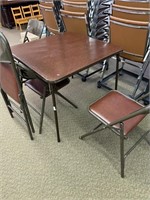 CARD TABLE & 4. CHAIRS