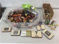 Box Lot Ink Stamps & Toys