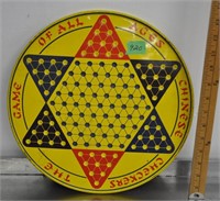 Vintage Chinese checkers board, metal