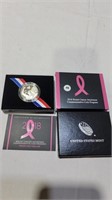 2018 U.S breast cancer silver half dollar