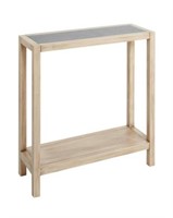 Mallory Rectangle Slim Wood Console Table, Oak