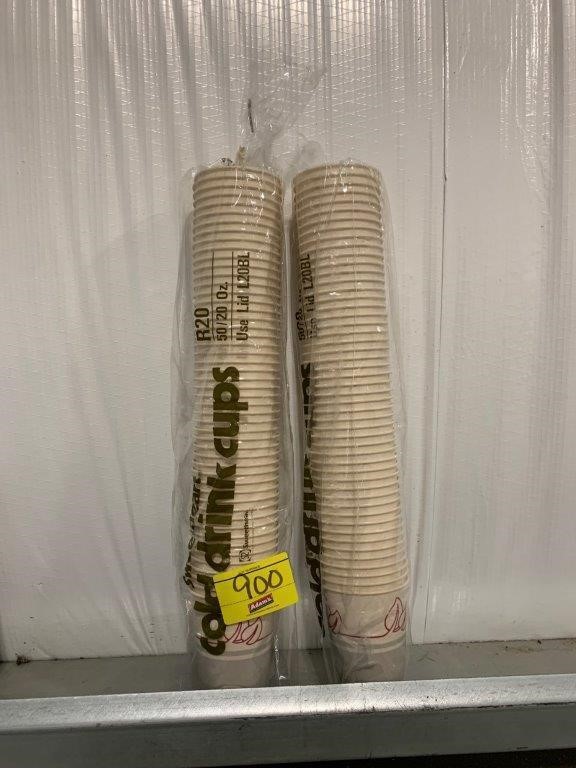 2 SLEEVES OF APPEAR SEALED COLD DRINK CUPS