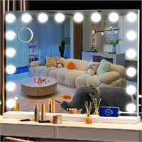 Gvnkvn Vanity Mirror with Lights, 32 x 24" Tableto