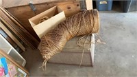 Vacuum sweeper box, barn twine/rope