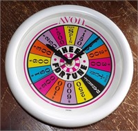 Avon Wheel of Fortune Vintage Wall Clock