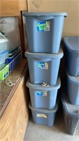 4 smaller storage totes