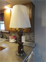 Wooden Lamp with Shade 36" NO SHIP