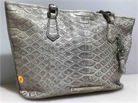 Brahmin Metallic Silver Shoulder Bag/Tote
