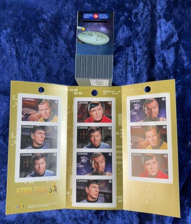 Canada Post Star Trek Stamp Booklet + Holder