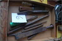 tray lot of tools