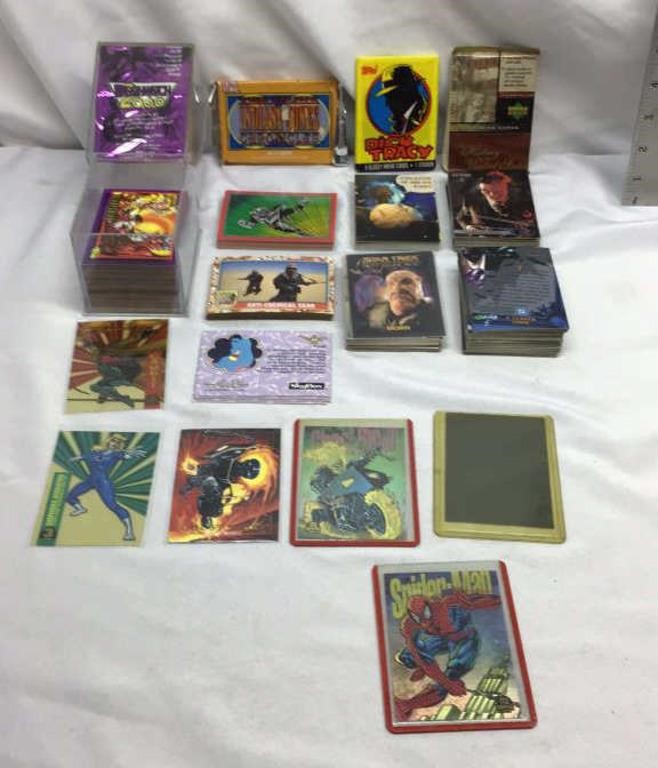 F12) LARGE LOT OF VARIOUS TRADE CARDS, MARVEL, DC,