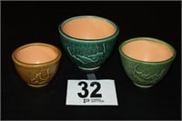 Three Nesting Bowls by Lonesomeville Pottery