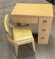 Nice Wood Sewing Cabinet w/ Chair