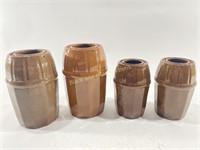 (4) Antique Peoria Pottery Canning Jars