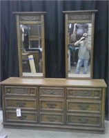 9 DRAWER CONSOLE CHEST WITH 2 MIRRORS