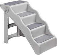 $72-Basics Foldable Steps For Dogs & Cats, Grey