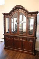 Lighted (2) Piece China Cabinet with Glass