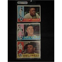 (3) 1960 Topps Baseball Yankees Stars