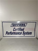 Vintage Shivvers farm system metal sign one sided