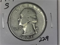 1951-S Washington Quarter