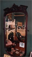 BEAUTIFUL CARVED WOOD FRAME MIRROR WITH BEVEL