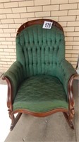 VICTORIAN TUFTED BACK ROCKING CHAIR