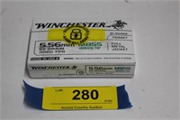 Box of Winchester 5.56 MM Ammo