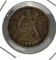 1888 Seated Liberty Dime Coin