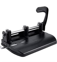 OIC® Heavy-Duty 3-Hole Lever Punch, Black