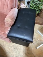 leather bench with storage