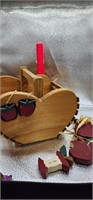 Country Apple Napkin Holder and Kitchen Decor