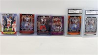 6 NFL CARDS 2 PATRICK MAHOMES ROOKIE GRADE 10&8.5