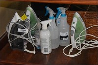 Three Irons and Spray Bottles