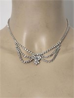 Jay Flex Butterfly Sterling Silver Necklace wRhine