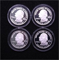 4 SILVER PROOF QUARTERS