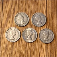 1954, 1958, 1967 UK United Kingdom Six Pence Coins