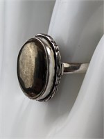 925 GOLD PYRITE RING