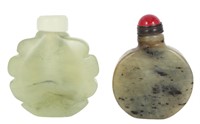 Two Chinese Jade Snuff Bottles