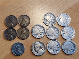 Indian Head Nickels, Wheat Pennys Steel Penny