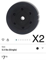 X2 Plastic Coated Weight Plates (2.5kg each)