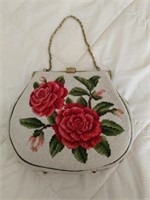 Antique Needlepoint Purse