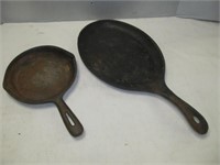 2pc Cast Iron - 5" Skillet & Oval Steak Skillet