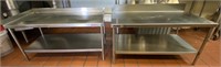 Stainless steel commercial work tables