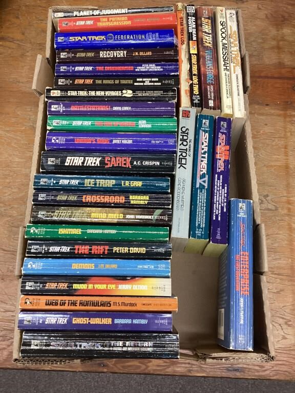 Flat of Star Trek paperback books