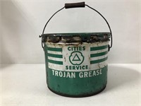 VINTAGE CITY SERVICES TROJAN GREASE CAN