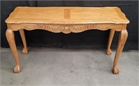 Ball and claw console table approx 49"x18"x28"