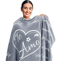 $40  Te Amo Spanish Throw Blanket 65x50